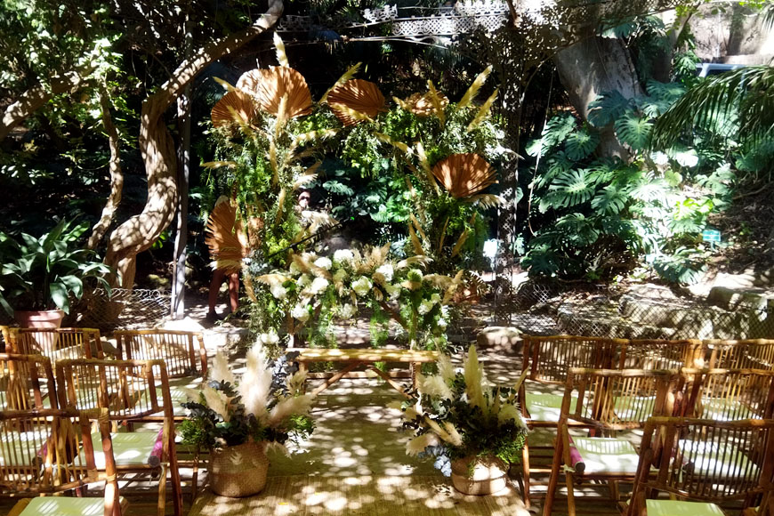 Bodas civiles en Jardín Botánico en Málaga.