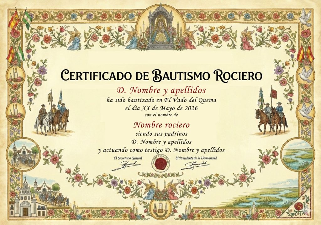 Bautismo rociero en el Vado del Quema
