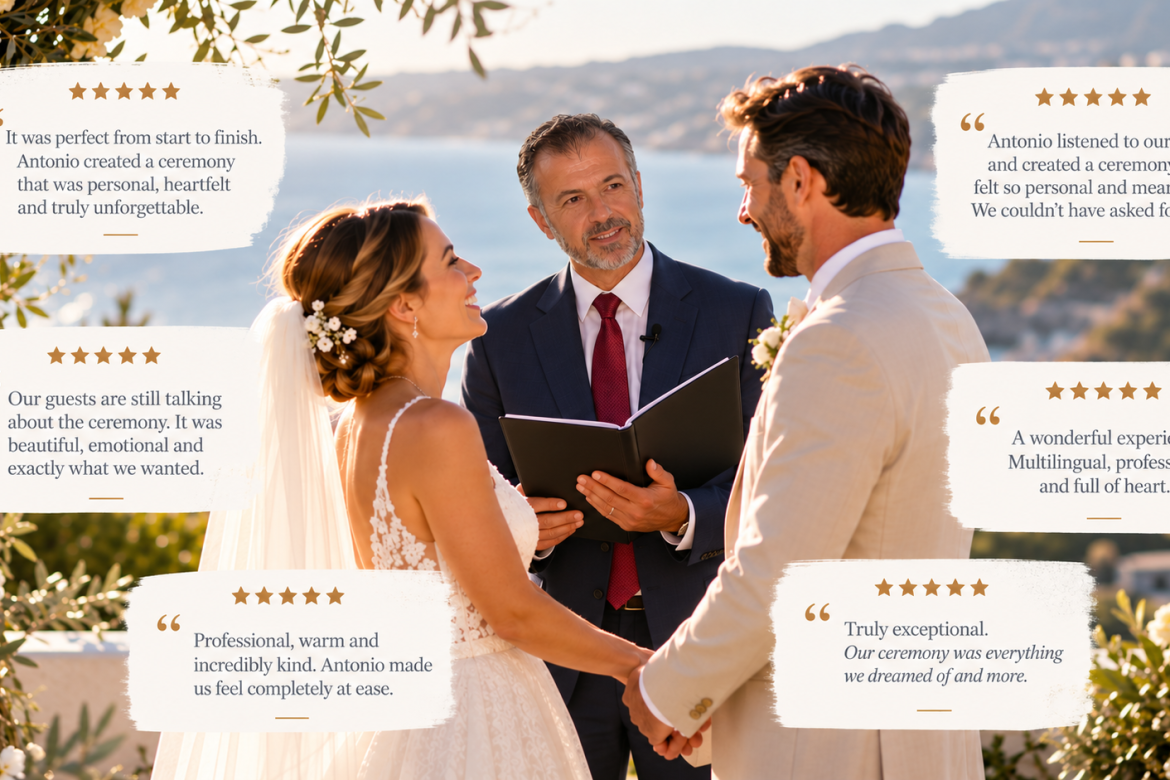 Reseñas oficiante bodas Málaga